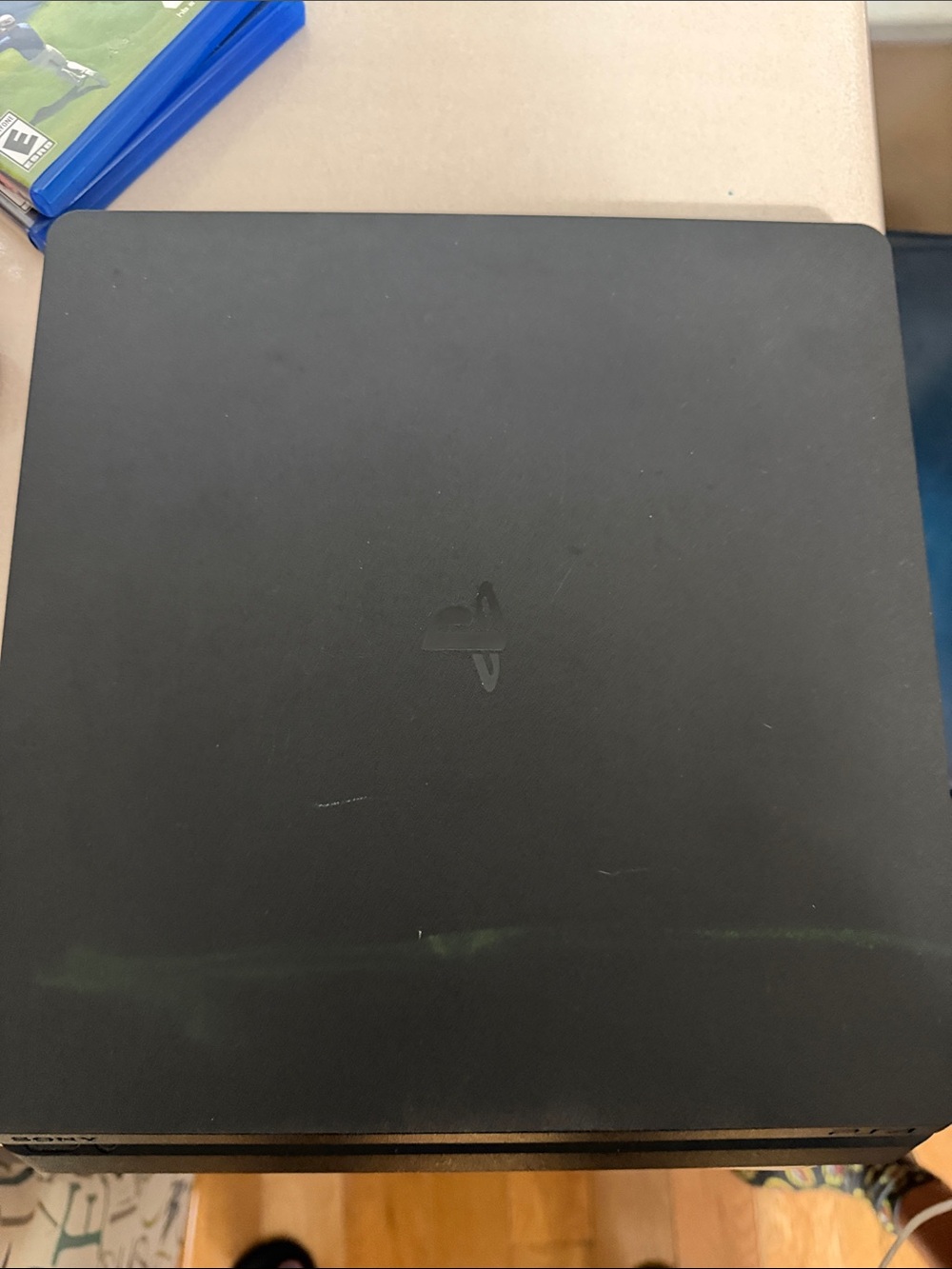 Sony Black PlayStation Slim Console Top-View